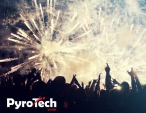 Pokaz pirotechniczny podczas festiwalu